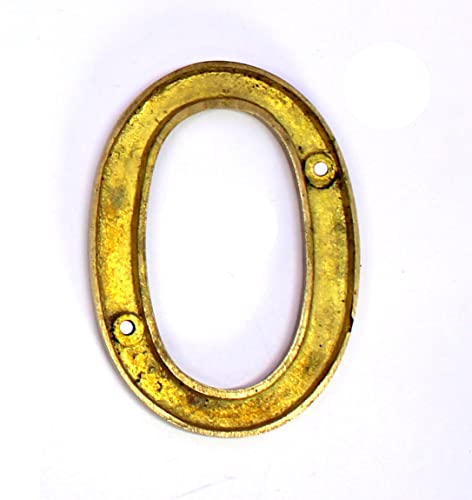 eSplanade 4" Brass House Hotel Door Number Plaque Numeric Numerical Digit 0-9