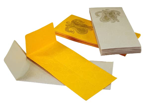 eSplanade Gift Money Envelopes Lifafa - Pack of 20 Embossed & Printed Paper
