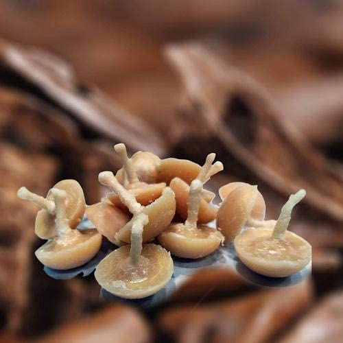 TOTA Pure Cow Ghee Diya Cotton Wick for Puja -50 Ghee Batti | Wax Free Desi Ghee Diya Wick ‚Äì Pack of 1