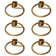 Esplanade Brass Diya Wick Holder – Pack of 6 Niranjan Kadi for Deepak and Oil Lamps, Traditional Thiri Stand for Diya, 2.6 cm Pooja Item