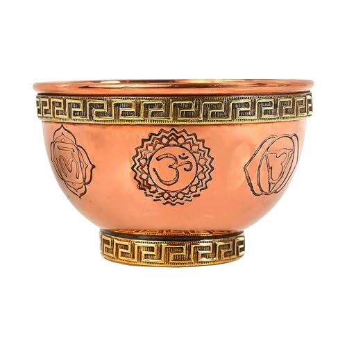 ESPLANADE 3" Copper Offering Bowl | Altar Bowl, Ritual Use, Incense Burner, Smudging Bowl, Decorative Bowl for Home Decor, Housewarming