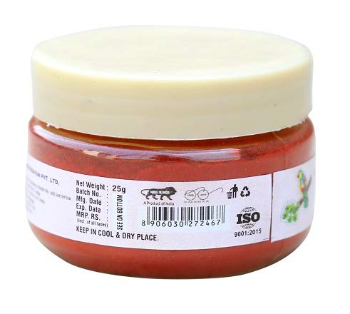 TOTA Pure Kumkum Haldi Roli for Puja Tilak (150 gm - 25gm Each, Red) - Combo of 6 Boxes