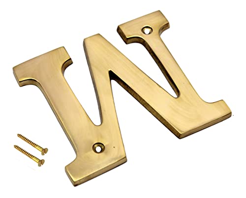 eSplanade Brass House Hotel Door Name Alphabets - Wall Door Plaque Alphabet Letter - Golden - 4" Inches (All Alphabets- 4")