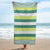 Ultra-Absorbent 100% Cotton Bath Towel - Ideal for Beach & Travel, Quick-Dry, Lightweight | Fast Drying | Multi-Purpose Towels | Striped (Blue)