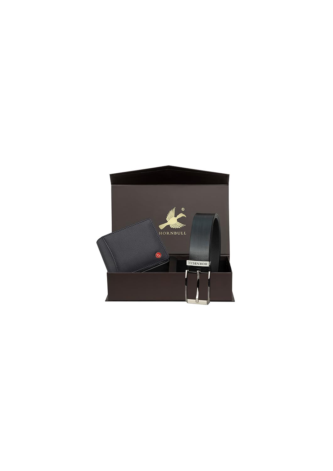 HORNBULL Gift Set for Mens | Black Wallet and Belt Mens Combo | Valentine's Day Gift for Men 10496
