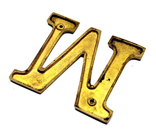eSplanade Brass House Hotel Door Name Alphabets - Wall Door Plaque Alphabet Letter - Golden - 4" Inches (All Alphabets- 4")