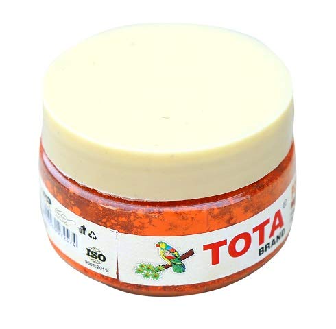 Tota Sindoor for Pooja, Tilak, Hanumanji and Ganesh ji Puja | 100% Lead Free | Pack of 4 (20gm x 4) | Colour - Orange