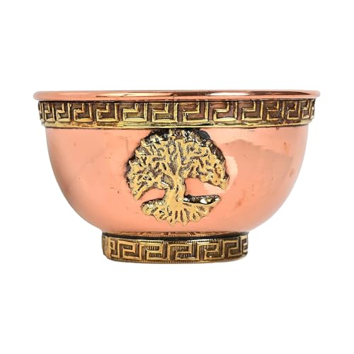 ESPLANADE 3" Copper Offering Bowl | Altar Bowl, Ritual Use, Incense Burner, Smudging Bowl, Decorative Bowl for Home Decor, Housewarming