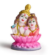 ESPLANADE Murti for Car Dashboard Ð Ashirwad Idol for Home Temple, Office DŽcor Ð Resin Figurine (Radha Krishna)