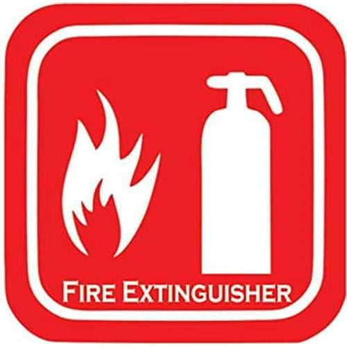 eSplanade Fire Extinguisher Sign Decal Sticker - Easy to Mount Weather Resistant Long Lasting Ink Size (4