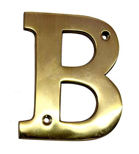 eSplanade Brass House Hotel Door Name Alphabets - Wall Door Plaque Alphabet Letter - Golden - 4" Inches (All Alphabets- 4")