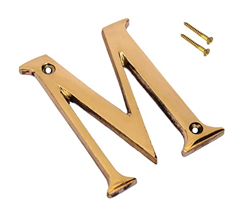 eSplanade - Brass House Hotel Door Name Alphabets - Wall Door Plaque Letter Alphabets - 3" Inches - Golden ("All Alphabet-3")