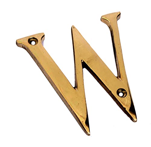 eSplanade - Brass House Hotel Door Name Alphabets - Wall Door Plaque Letter Alphabets - 3" Inches - Golden ("All Alphabet-3")