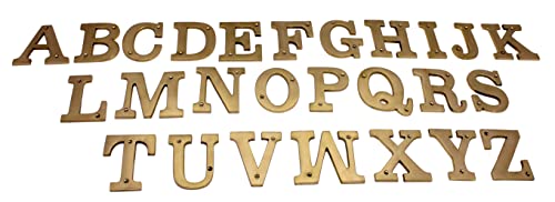 eSplanade Brass House Hotel Door Name Alphabets - Wall Door Plaque Alphabet Letter - Golden - 4" Inches (All Alphabets- 4")