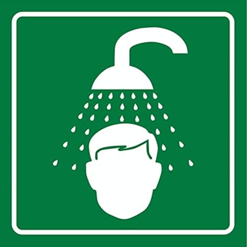 eSplanade Swimming Pool Shower Sign Decal Sticker - Easy to Mount Weather Resistant Long Lasting Ink Size (5" x 5")