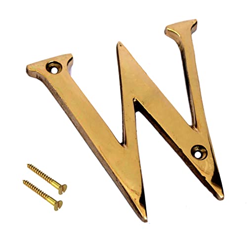 eSplanade - Brass House Hotel Door Name Alphabets - Wall Door Plaque Letter Alphabets - 3" Inches - Golden ("All Alphabet-3")