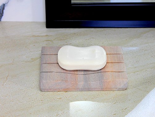 Natural Water Absorbent & Rigged Soap Dish Soap Holder made of Natural Stone - Unique Bath Bathroom Accessories