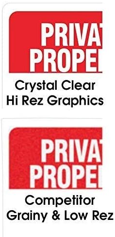 eSplanade Private Property Sign, No Trespassing Sign Sticker Decal - Easy to Mount Weather Resistant Long Lasting Ink (Size - 6"x12")