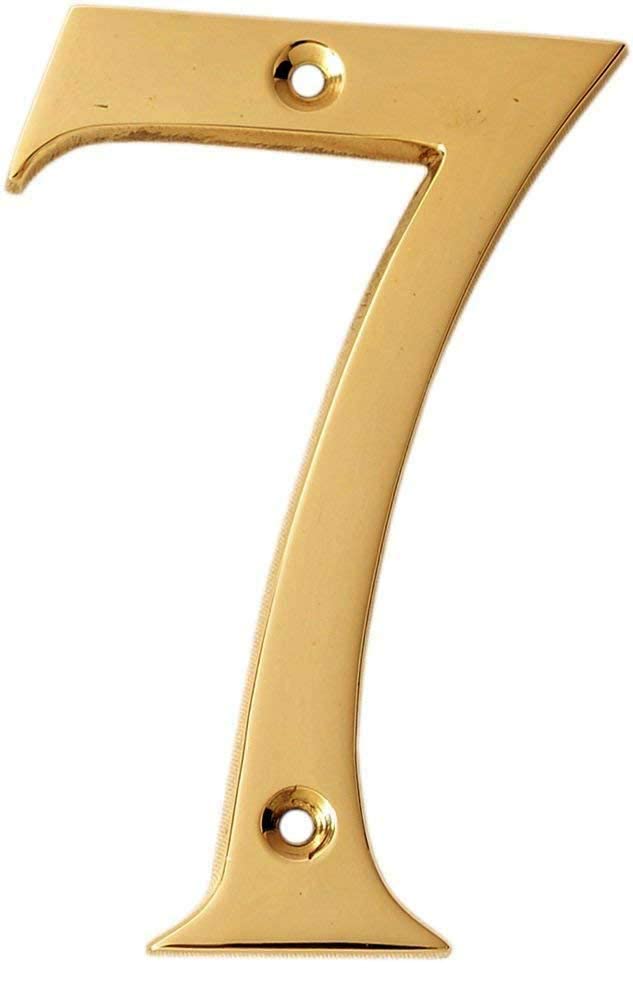 eSplanade 4" Brass House Hotel Door Number Plaque Numeric Numerical Digit 0-9