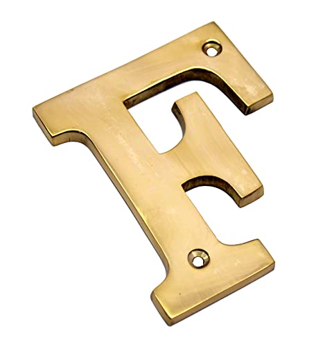 eSplanade Brass House Hotel Door Name Alphabets - Wall Door Plaque Alphabet Letter - Golden - 4" Inches (All Alphabets- 4")