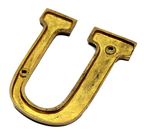 eSplanade Brass House Hotel Door Name Alphabets - Wall Door Plaque Alphabet Letter - Golden - 4" Inches (All Alphabets- 4")