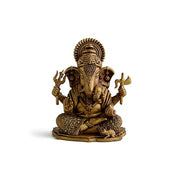 ESPLANADE Brass Ganesh Murti - 3-inch, Small Ganesha Idol for Home Mandir, Diwali, Pooja Décor, Housewarming Gift Detailing
