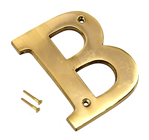 eSplanade Brass House Hotel Door Name Alphabets - Wall Door Plaque Alphabet Letter - Golden - 4" Inches (All Alphabets- 4")
