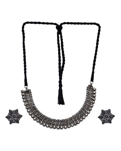 Binnis wardrobe beaded five lines Beautiful handcrafted menakari lotus necklace set