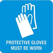 eSplanade Protective Gloves Sign Decal Sticker - Easy to Mount Weather Resistant Long Lasting Ink Size (5" x 5")