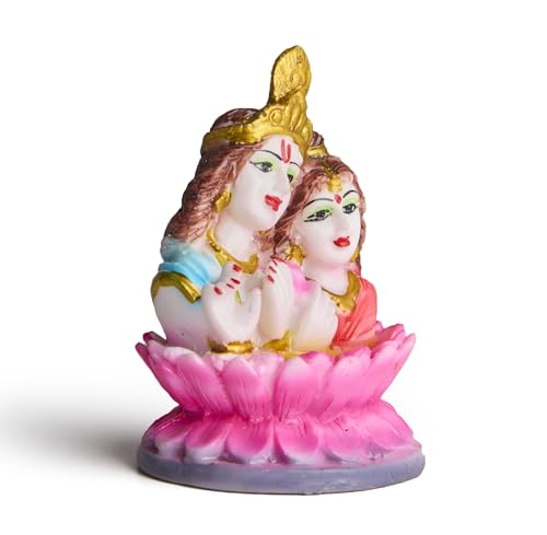 ESPLANADE Murti for Car Dashboard Ð Ashirwad Idol for Home Temple, Office DŽcor Ð Resin Figurine (Radha Krishna)