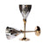 StonKraft eSplanade Engraved Brass Goblet Champagne Glasses Flutes Coupes Wine Glass Set