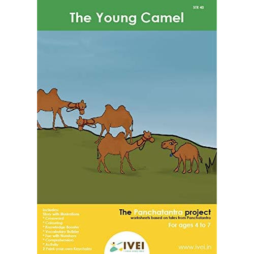 IVEI Panchatantra Story Kids Learning Book - Workbook and 2 DIY Keychains - Colouring Activity Worksheets - Creative Fun Activity and Education for Kids - The Young Camel ( Age 4 to 7 Years )