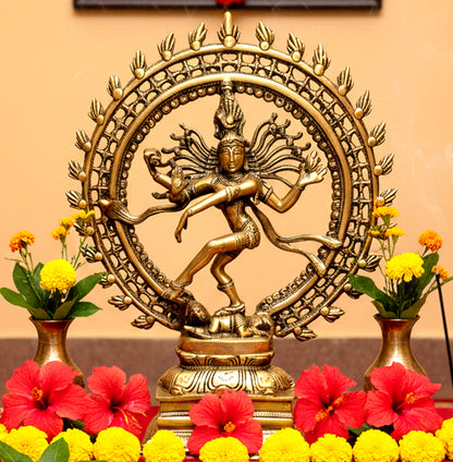 ESPLANADE Brass Natraj Murti Statue Idol Sculpture Shiva - The of Dance Natrajan, Home Decor Figurines