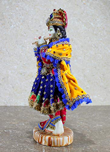 eSplanade Resin Krishna Kishan Murti Idol Statue Sculpture (11", 12.5", 14" Inches) Multicolour