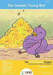 IVEI Panchatantra Story Kids Learning Book - Workbook and DIY Puzzle - Colouring Activity Worksheets - Creative Fun Activity and Education for Kids - The Greedy Young Bird (Age 4 to 7 Years)