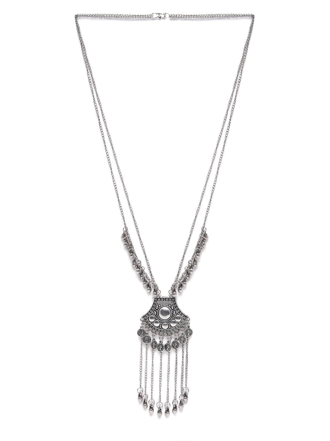 Binni s Wardrobe Oxidized Jewellery Set (Necklace, Earings, Womens), Metal, No Gemstone