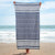 Ultra-Absorbent 100% Cotton Bath Towel - Ideal for Beach & Travel, Quick-Dry, Lightweight | Fast Drying | Multi-Purpose Towels | Striped (Blue)