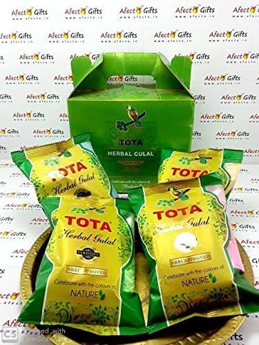 TOTA Herbal Holi Colour Giftbox | Certified Non-Toxic Chemical Free Natural Colors – 500 gm |Pack of 5 Neon Color Holi Gulal - Pink, Orange, Green, Light Green, Light Pink