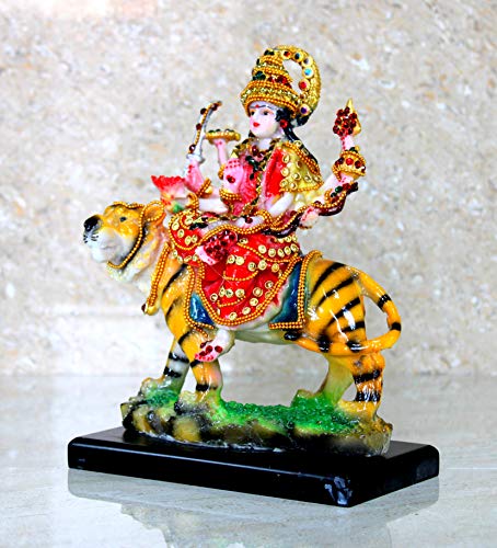 eSplanade Maa Durga Mata Rani Statue Idol for Home Mandir (8") | Navratri Pooja | Durga Maa - Resin - Multicolour