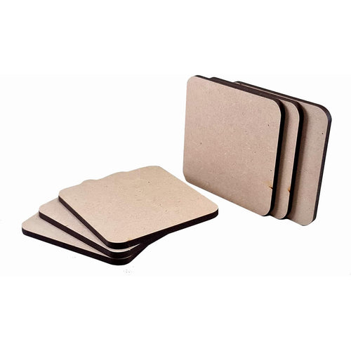 eSplanade DIY Coasters for DIY Activities Made from MDF - Make Your own Design, Artwork, Hobby, Decoupage etc (Set of 12)
