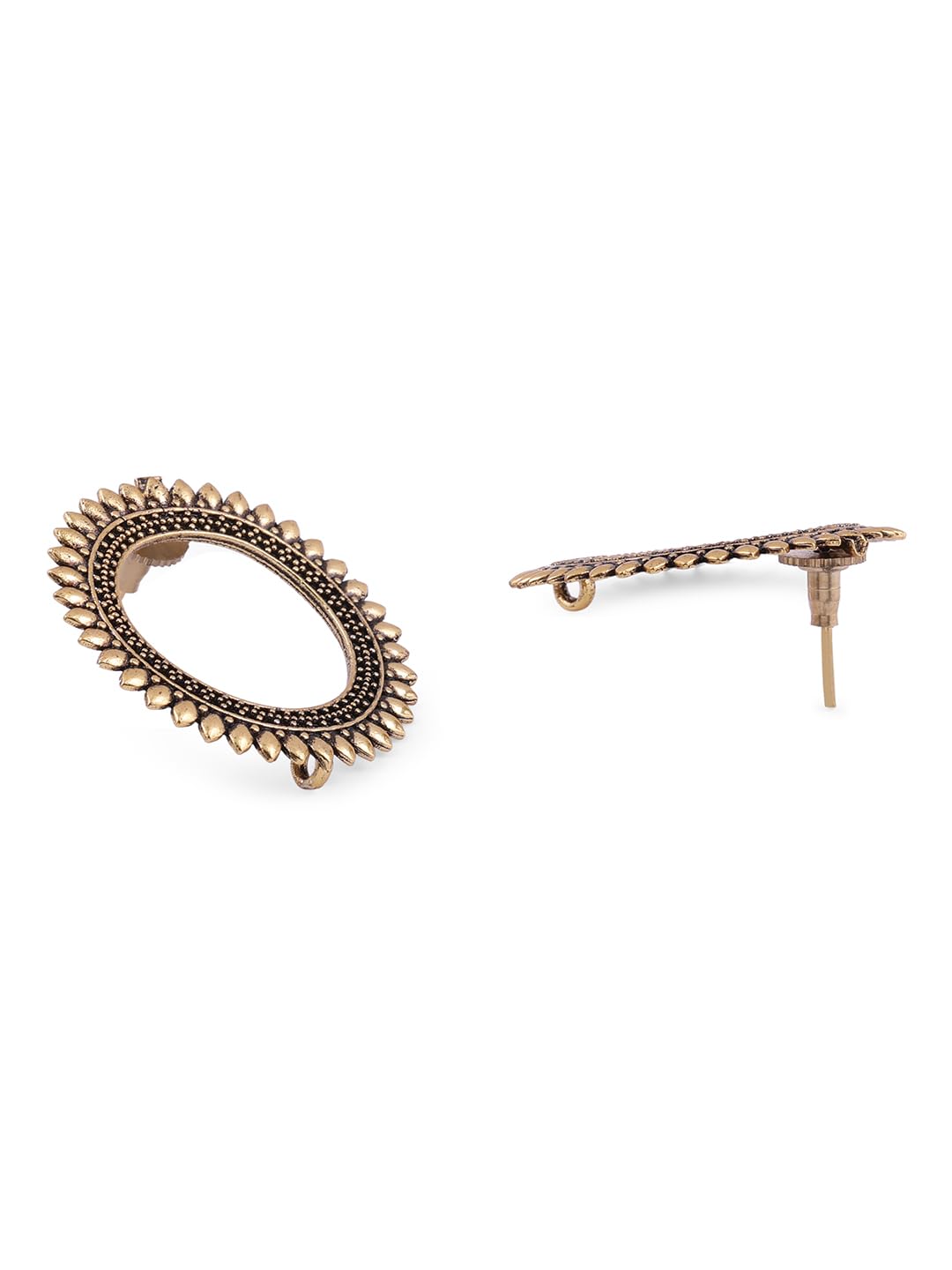 Binnis wardrobe contemporary stone Kundan beautiful round shaped drop earring