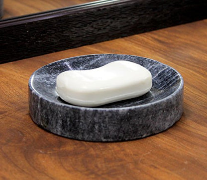 KLEO Stone Soap Dish - Rigged Design | Water Absorbent | Natural Stone | Soap Holder | Soap Tray | Soap Case | Luxury Bath Accessories