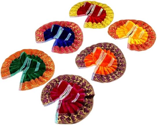 eSplanade Ladoo Gopal Poshak | God Dress | Bhagwaan Ki Poshaak | Dev Vastra - (Set of 6)