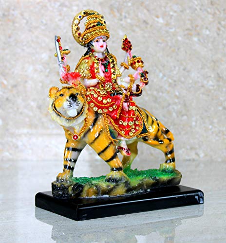 eSplanade Maa Durga Mata Rani Statue Idol for Home Mandir (8") | Navratri Pooja | Durga Maa - Resin - Multicolour