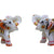 eSplanade Marble Elephant Family with Calf - Set of 3 - Sculpture Showpiece Figurines - Home Decor - White Multi - 5" Inches