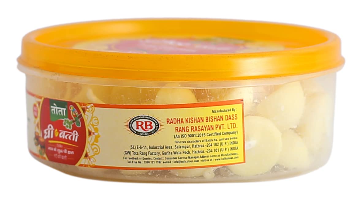 Tota Wax Free Pure Cow Ghee Diya Cotton Wicks for Puja | Pack of 2 (100 Ghee Batti)