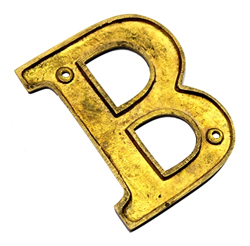 eSplanade Brass House Hotel Door Name Alphabets - Wall Door Plaque Alphabet Letter - Golden - 4" Inches (All Alphabets- 4")