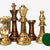 StonKraft Brass Wooden Chess Pieces Pawns Chessmen Figure Figurine Pieces Coins (3.5" King)