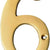 eSplanade 4" Brass House Hotel Door Number Plaque Numeric Numerical Digit 0-9 (8 (Eight))