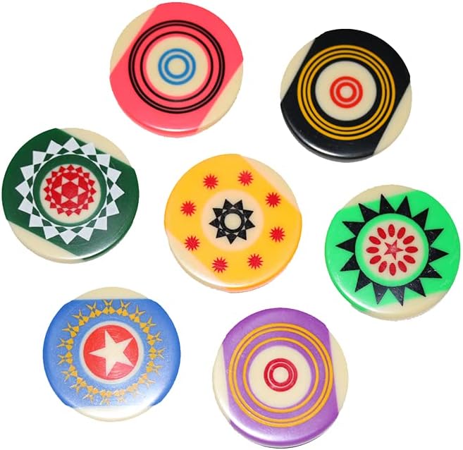 StonKraft Carrom Board Striker Standard Size with Case (Pack of 2) - No Choice of Color/Design - Assorted Colors